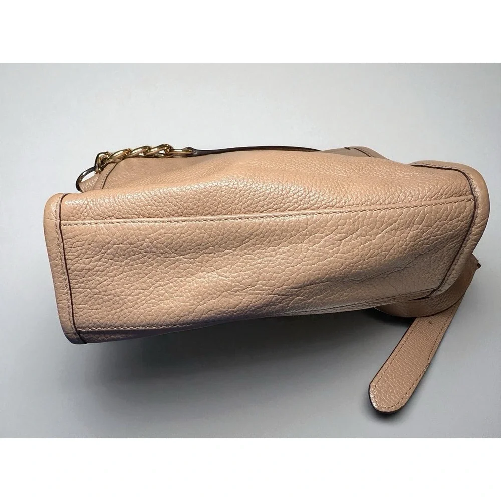 Michael Kors Crossbody Shoulder Bag Taupe Pebbled Leather Lk Nw